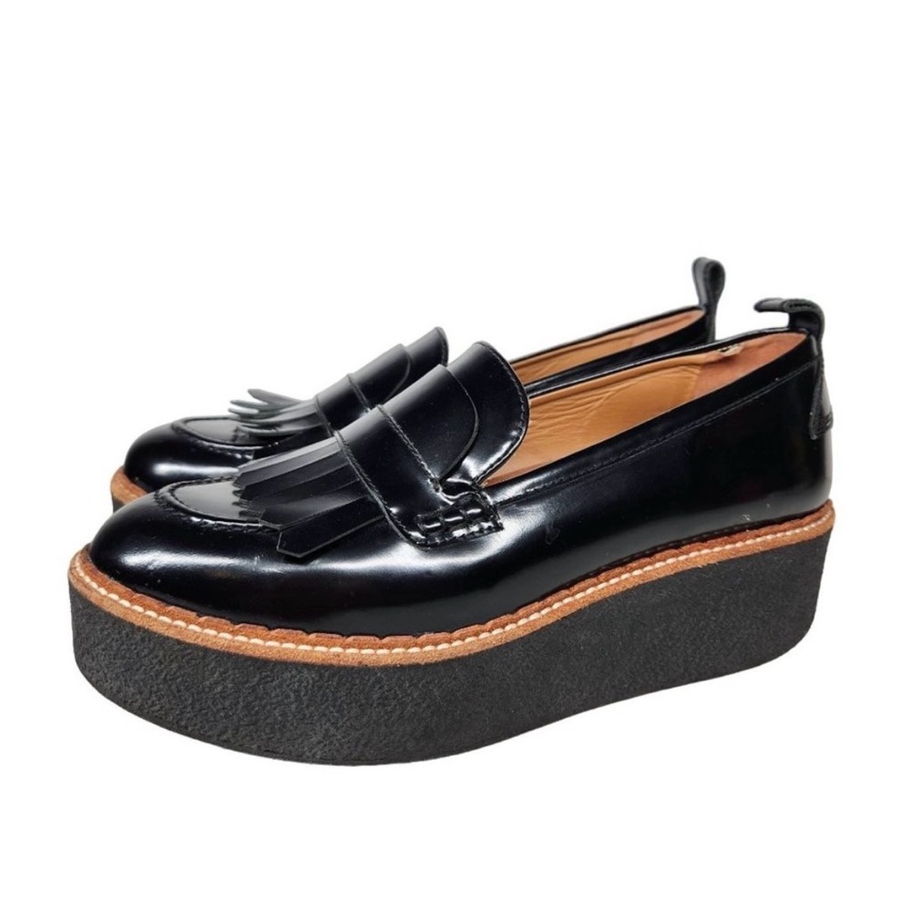 Flamingos Wellington patent Leather Fringe Platform Loafer Women's EU38, US7.5-8